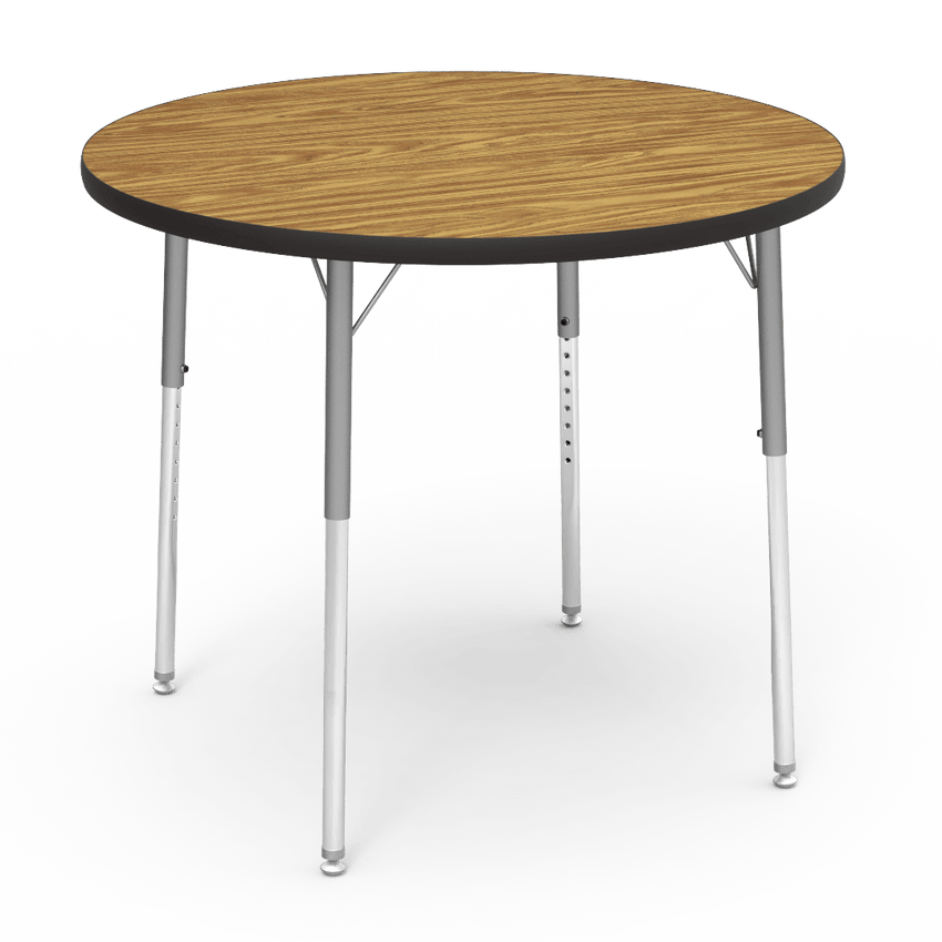 Round Activity Table with Heavy Duty Laminate Top (36" Diameter x 22-30"H) - SchoolOutlet