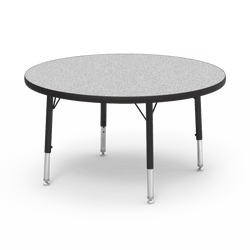 Round Activity Table with Heavy Duty Laminate Top - Preschool Height Adjustable Legs (36" Diameter x 17-25"H)