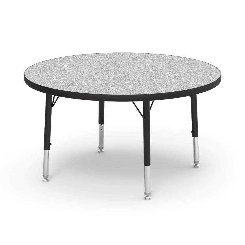 Round Activity Table with Heavy Duty Laminate Top - Preschool Height Adjustable Legs (36" Diameter x 17-25"H) - SchoolOutlet