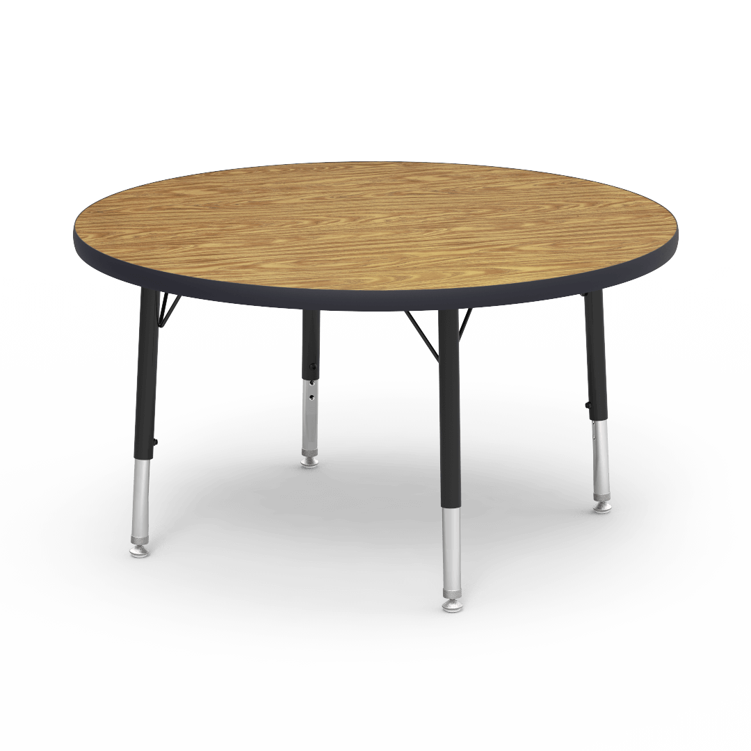 Round Activity Table with Heavy Duty Laminate Top - Preschool Height Adjustable Legs (36" Diameter x 17-25"H) - SchoolOutlet
