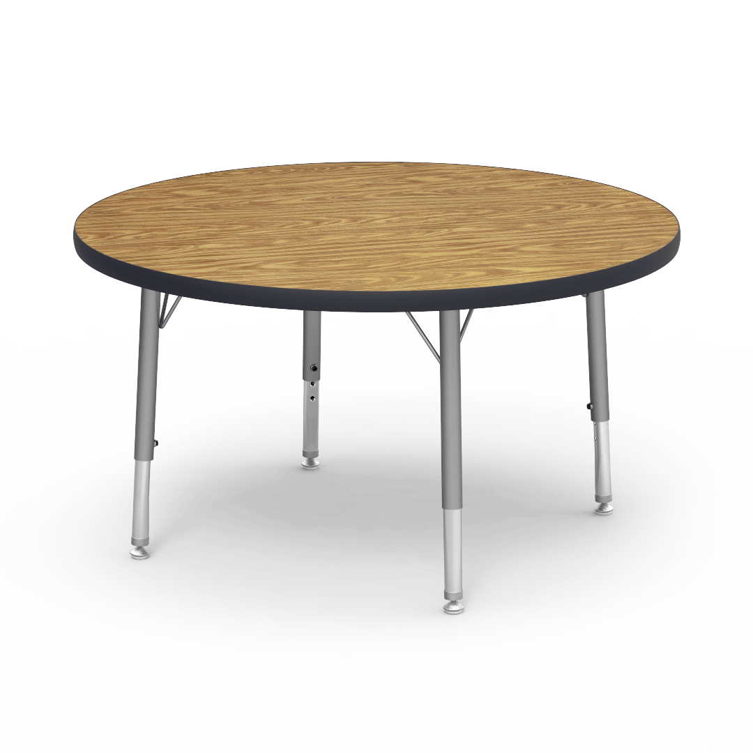 Round Activity Table with Heavy Duty Laminate Top - Preschool Height Adjustable Legs (36" Diameter x 17-25"H) - SchoolOutlet