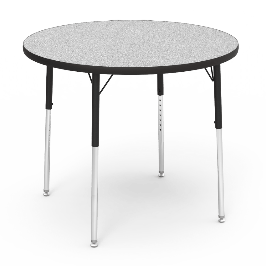 Virco 4836RW- Round 36" Activity Table, 1 1/8 inch Thick Laminate Top, Adjustable WheelChair Height Legs (Virco 4836RW) - SchoolOutlet