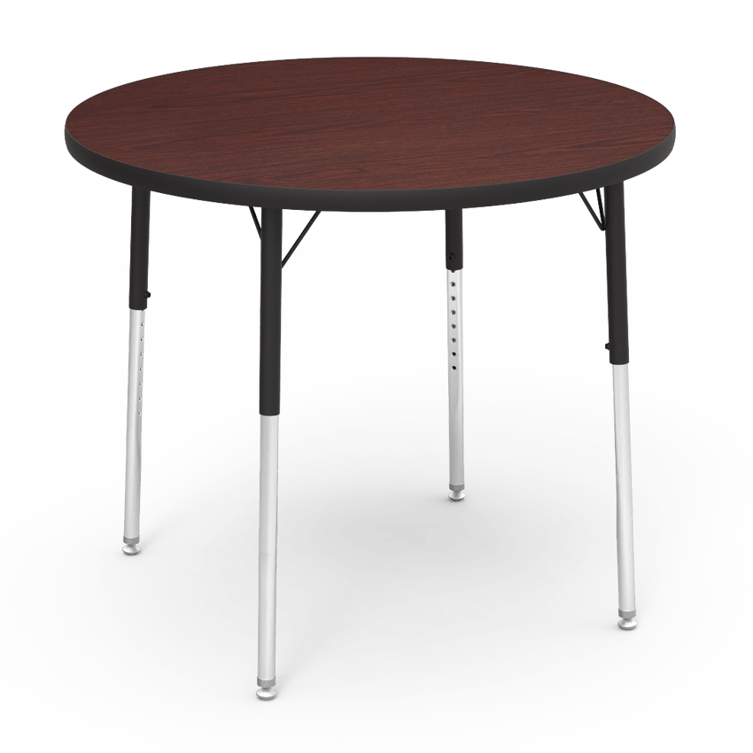 Virco 4836RW- Round 36" Activity Table, 1 1/8 inch Thick Laminate Top, Adjustable WheelChair Height Legs (Virco 4836RW) - SchoolOutlet