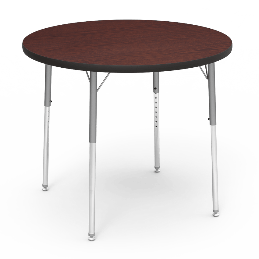 Virco 4836RW- Round 36" Activity Table, 1 1/8 inch Thick Laminate Top, Adjustable WheelChair Height Legs (Virco 4836RW) - SchoolOutlet