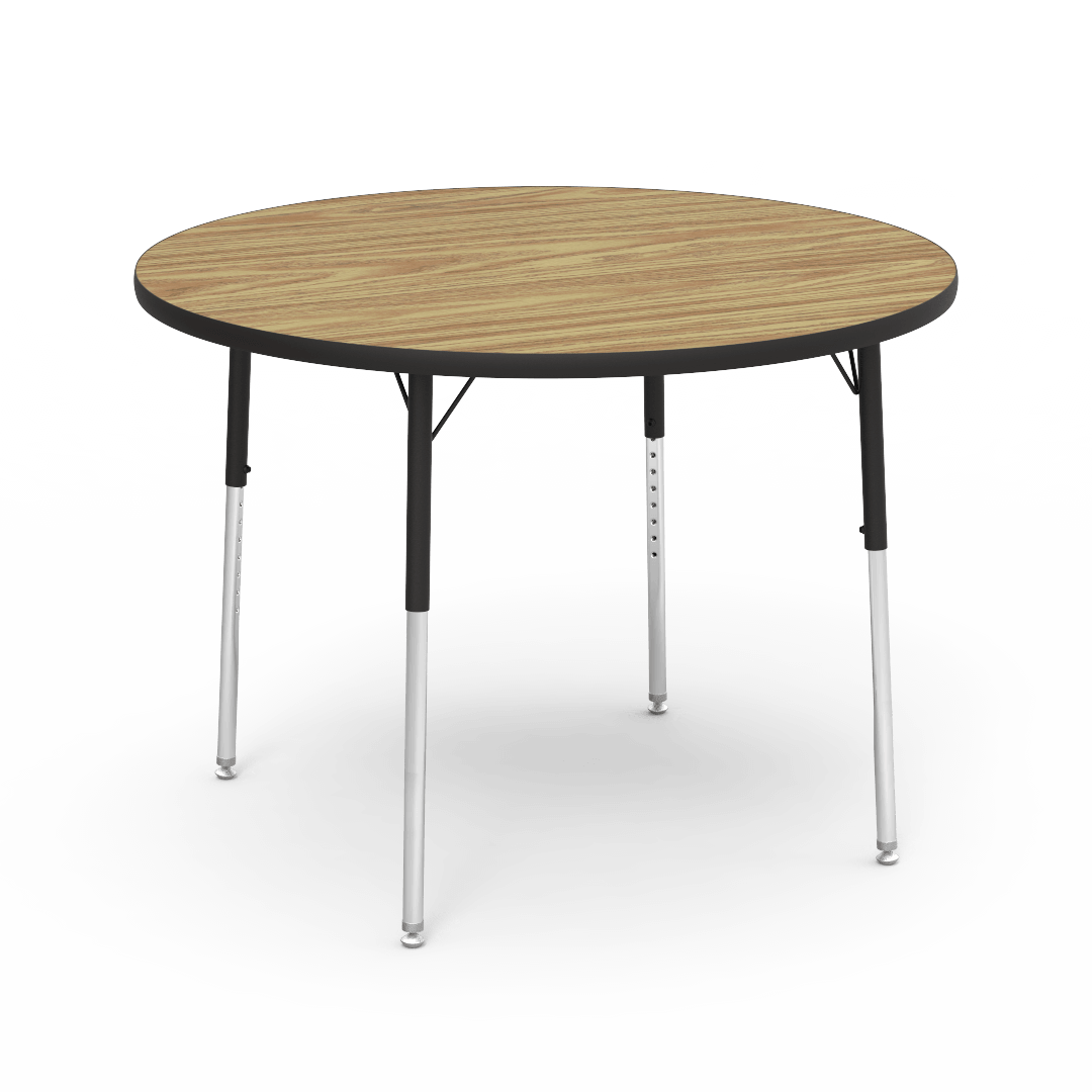 Round Activity Table with Heavy Duty Laminate Top (42" Diameter x 22-30"H) - SchoolOutlet