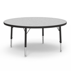 Virco 4842RLO - Virco 4000 Series Round Activity Table with Heavy Duty Laminate Top - Preschool Height Adjustable Legs (42" Diameter x 17"-25"H)