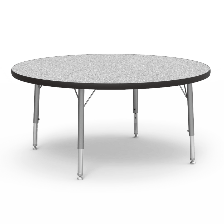 Virco 4842RLO - Virco 4000 Series Round Activity Table with Heavy Duty Laminate Top - Preschool Height Adjustable Legs (42" Diameter x 17"-25"H) - SchoolOutlet