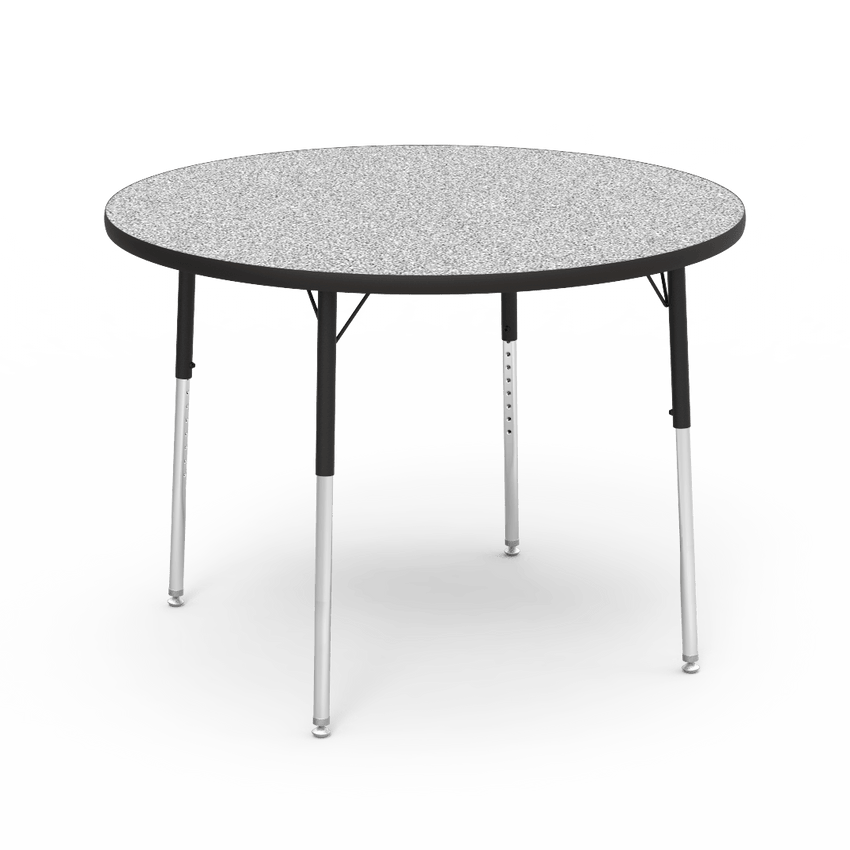 Virco 4842RW- Round 42" Activity Table, 1 1/8 inch Thick Laminate Top, Adjustable WheelChair Height Legs (Virco 4842RW) - SchoolOutlet