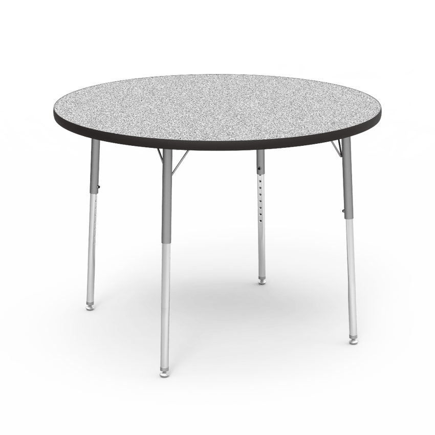 Virco 4842RW- Round 42" Activity Table, 1 1/8 inch Thick Laminate Top, Adjustable WheelChair Height Legs (Virco 4842RW) - SchoolOutlet