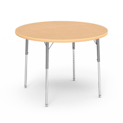 Virco 4842RW- Round 42" Activity Table, 1 1/8 inch Thick Laminate Top, Adjustable WheelChair Height Legs (Virco 4842RW)