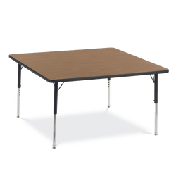 Virco 484848 - Virco 4000 Series Square Activity Table with Heavy Duty Laminate Top (48"W x 48"L x 22"-30"H)