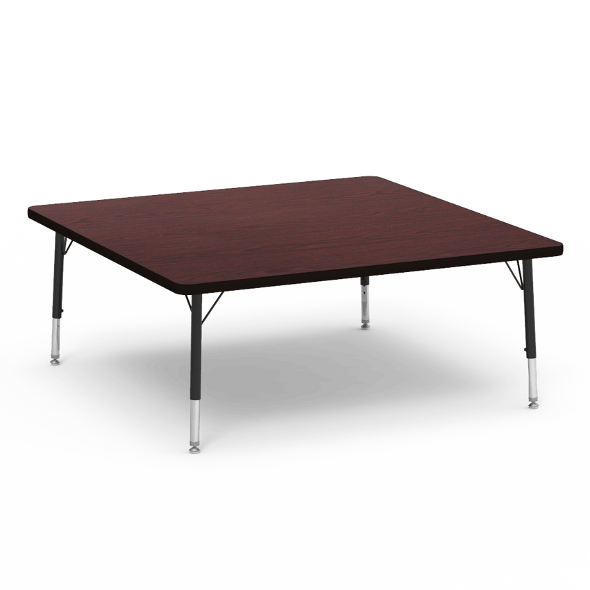 Square Activity Table with Heavy Duty Laminate Top - Preschool Height Adjustable Legs (48"W x 48"L x 17-25"H) - SchoolOutlet