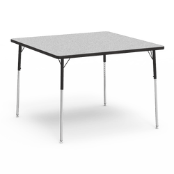 Virco 484848W- Square 48" x 48"Activity Table, 1 1/8 inch Thick Laminate Top, Adjustable WheelChair Height Legs (Virco 484848W)