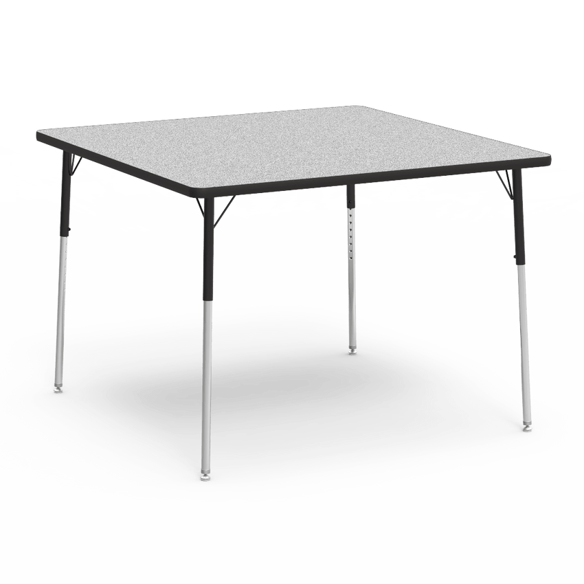 Virco 484848W- Square 48" x 48"Activity Table, 1 1/8 inch Thick Laminate Top, Adjustable WheelChair Height Legs (Virco 484848W) - SchoolOutlet