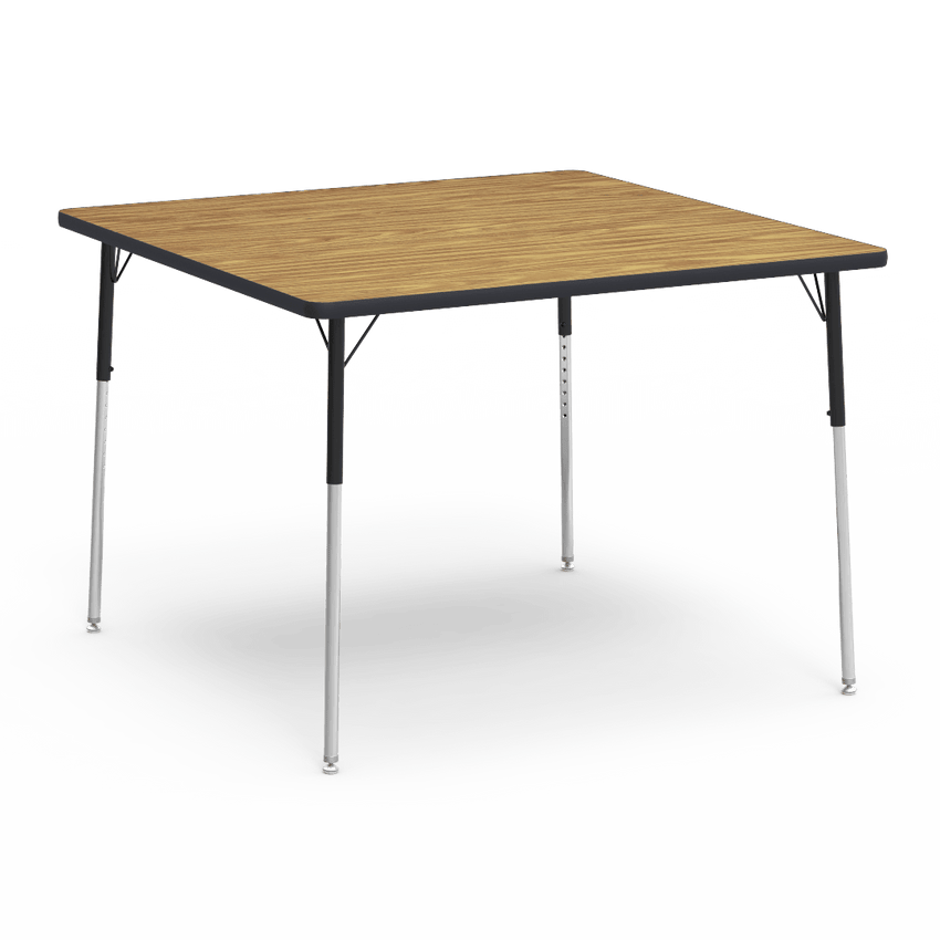 Virco 484848W- Square 48" x 48"Activity Table, 1 1/8 inch Thick Laminate Top, Adjustable WheelChair Height Legs (Virco 484848W) - SchoolOutlet