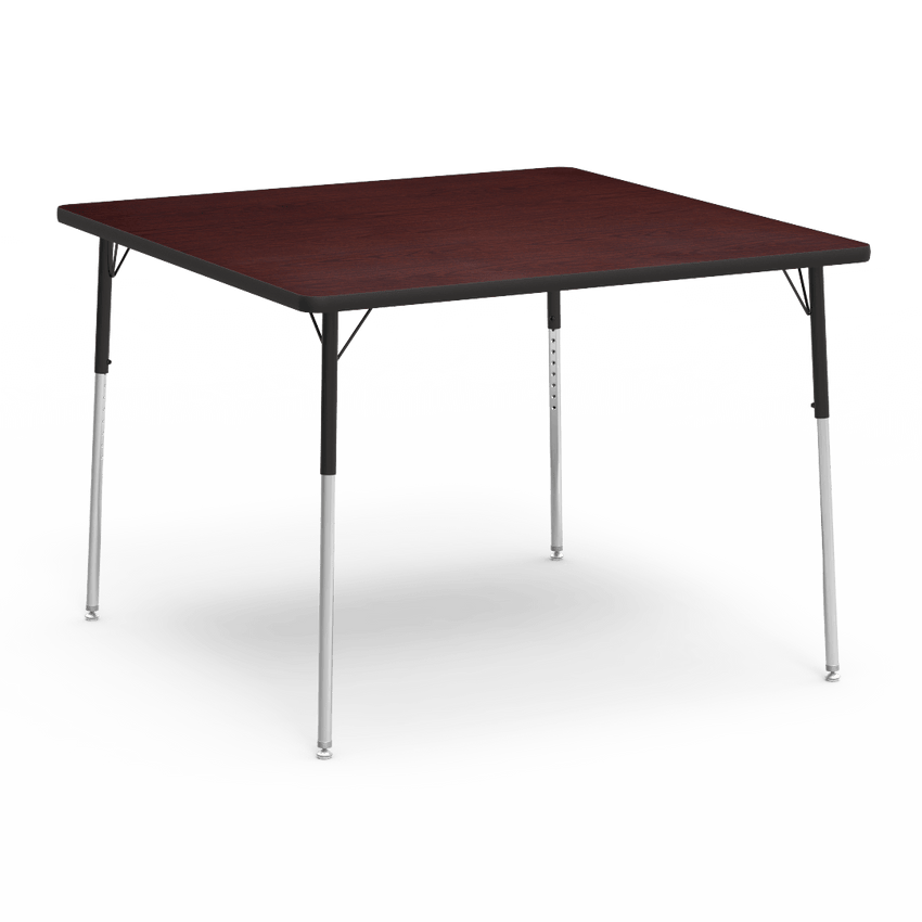 Virco 484848W- Square 48" x 48"Activity Table, 1 1/8 inch Thick Laminate Top, Adjustable WheelChair Height Legs (Virco 484848W) - SchoolOutlet
