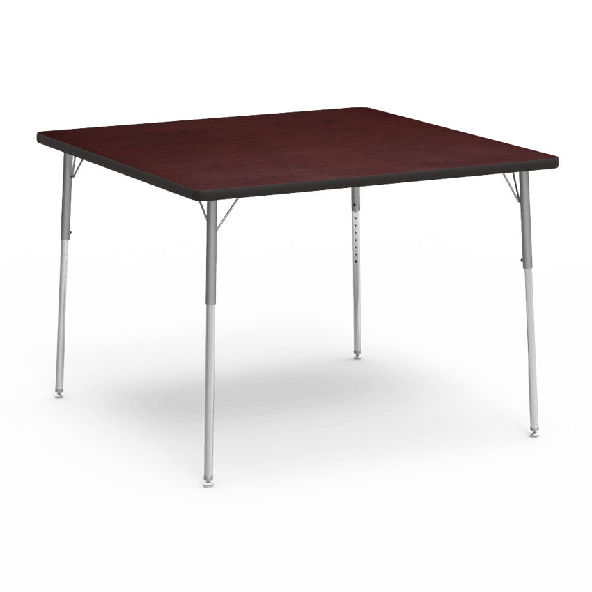 Virco 484848W- Square 48" x 48"Activity Table, 1 1/8 inch Thick Laminate Top, Adjustable WheelChair Height Legs (Virco 484848W) - SchoolOutlet
