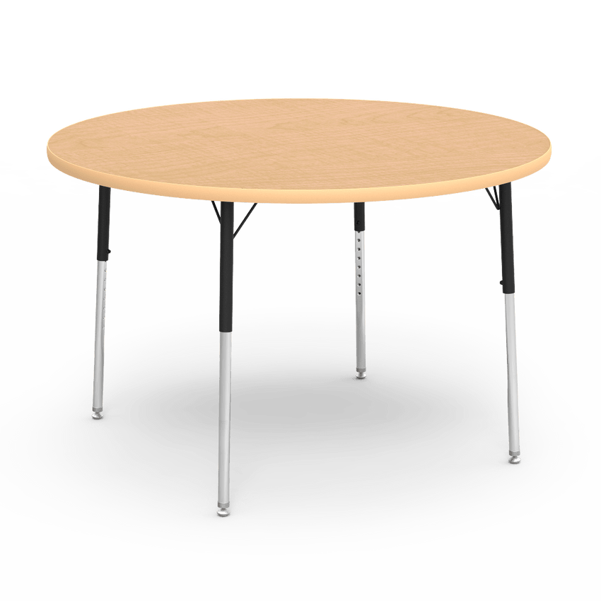 Virco 4848R - 4000 Series Round Activity Table with Heavy Duty Laminate Top (48" Diameter x 22-30"H) - SchoolOutlet