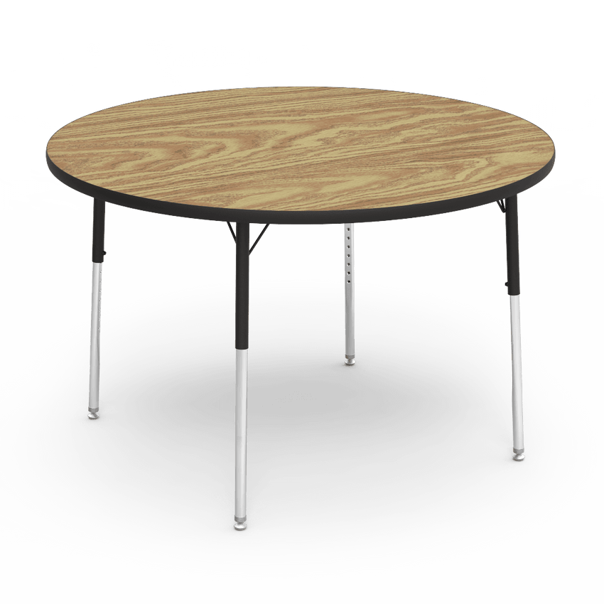 Virco 4848R - 4000 Series Round Activity Table with Heavy Duty Laminate Top (48" Diameter x 22-30"H) - SchoolOutlet