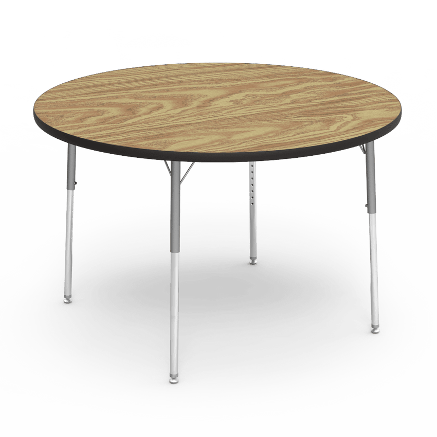 Virco 4848R - 4000 Series Round Activity Table with Heavy Duty Laminate Top (48" Diameter x 22-30"H) - SchoolOutlet