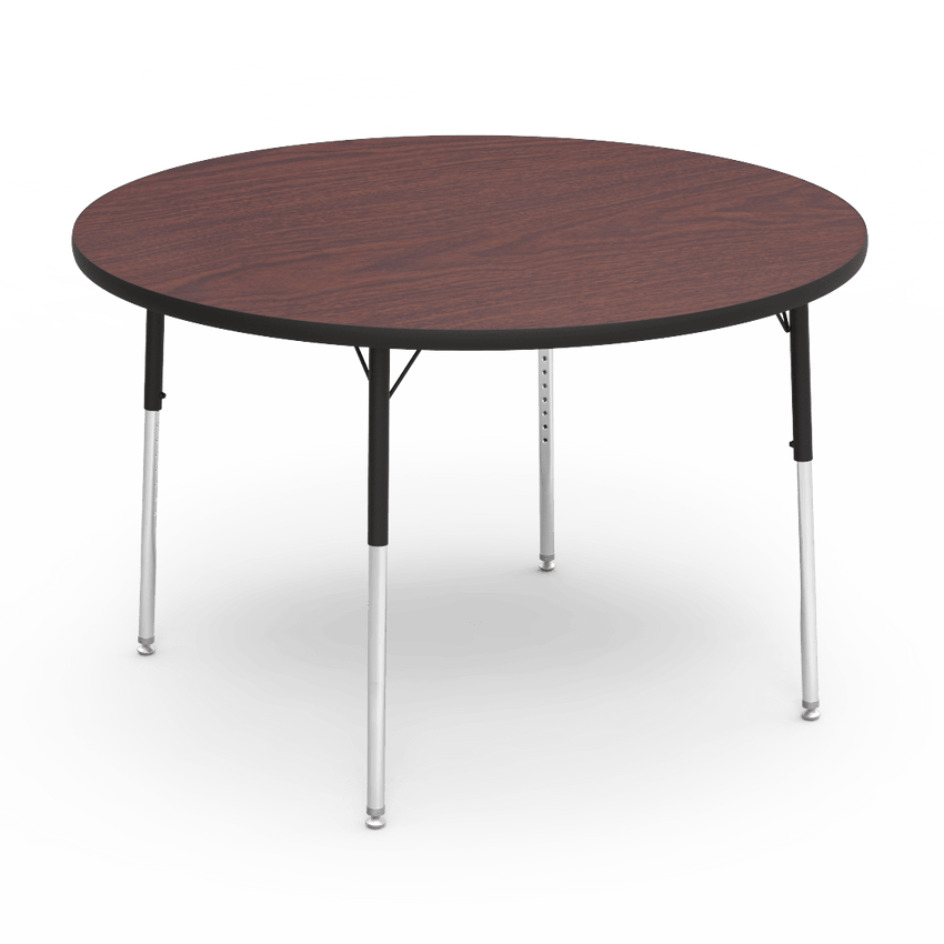 Virco 4848R - 4000 Series Round Activity Table with Heavy Duty Laminate Top (48" Diameter x 22-30"H) - SchoolOutlet