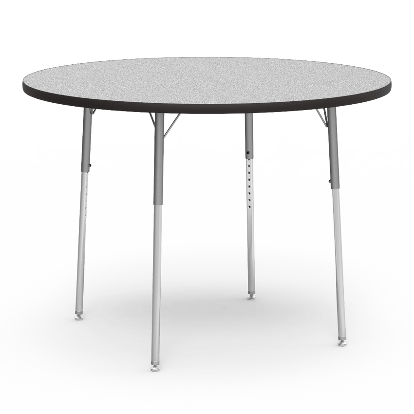 Virco 4848RW- Round 48" Activity Table, 1 1/8 inch Thick Laminate Top, Adjustable WheelChair Height Legs (Virco 4848RW) - SchoolOutlet