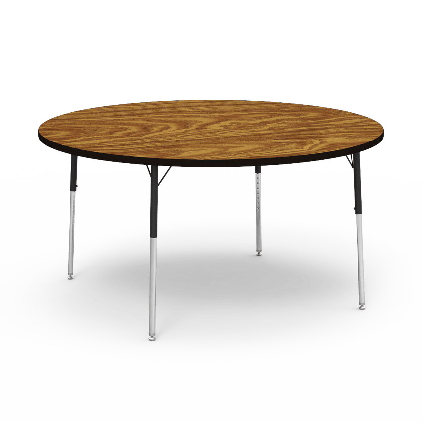 Virco 4860R - 4000 Series Round Activity Table with Heavy Duty Laminate Top (60" Diameter x 22-30"H) - SchoolOutlet