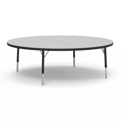 Round Activity Table with Heavy Duty Laminate Top - Preschool Height Adjustable Legs (60" Diameter x 17-25"H)