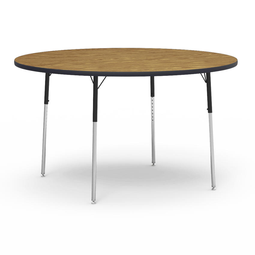 Virco 4860RW- Round 60" Activity Table, 1 1/8 inch Thick Laminate Top, Adjustable WheelChair Height Legs (Virco 4860RW) - SchoolOutlet
