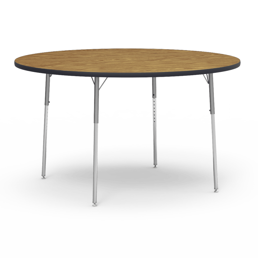 Virco 4860RW- Round 60" Activity Table, 1 1/8 inch Thick Laminate Top, Adjustable WheelChair Height Legs (Virco 4860RW) - SchoolOutlet