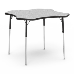 Virco 48CLO48W- Clover 48" Activity Table, 1 1/8 inch Thick Laminate Top, Adjustable WheelChair Height Legs (Virco 48CLO48W)