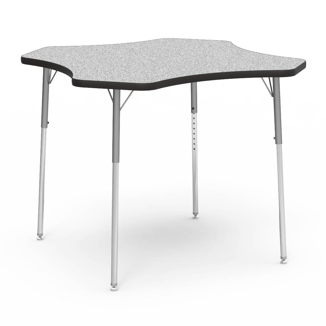 Virco 48CLO48W- Clover 48" Activity Table, 1 1/8 inch Thick Laminate Top, Adjustable WheelChair Height Legs (Virco 48CLO48W) - SchoolOutlet