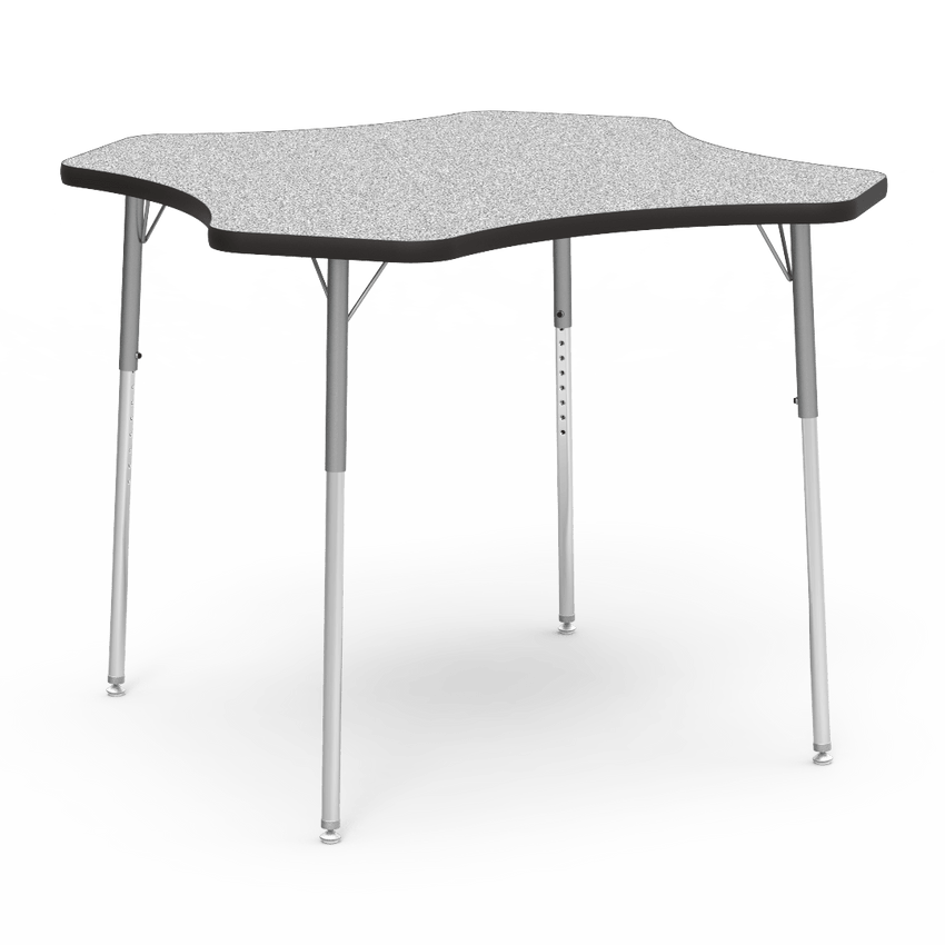 Virco 48CLO48W- Clover 48" Activity Table, 1 1/8 inch Thick Laminate Top, Adjustable WheelChair Height Legs (Virco 48CLO48W) - SchoolOutlet