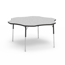 Flower Activity Table with Heavy Duty Laminate Top (60" Diameter x 22-30"H)