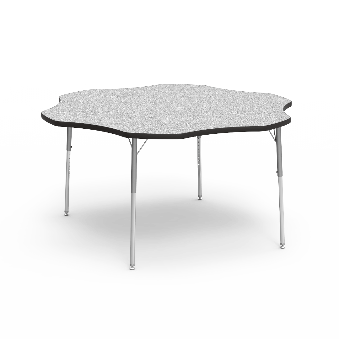 Flower Activity Table with Heavy Duty Laminate Top (60" Diameter x 22-30"H) - SchoolOutlet