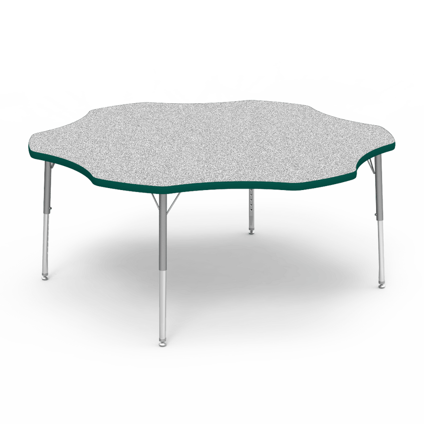 Virco 48FLOW60LO - Virco 4000 Series Flower Activity Table with Heavy Duty Laminate Top - Preschool Height Adjustable Legs (60" Diameter x 17"-25"H) - SchoolOutlet