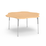 Virco 48FLOW60W - Flower Activity Table with Heavy Duty Laminate Top, Adjustable WheelChair Height Legs (60