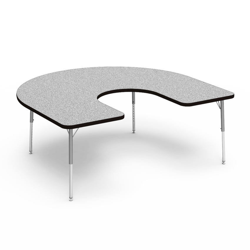 Virco 48HORSE60LO - 4000 Series Horseshoe Activity Table with Heavy Duty Laminate Top - Preschool Height Adjustable Legs (60"W x 66"L x 17"-25"H) - SchoolOutlet