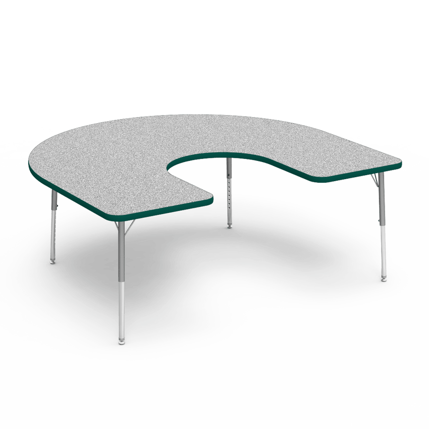 Virco 48HORSE60LO - 4000 Series Horseshoe Activity Table with Heavy Duty Laminate Top - Preschool Height Adjustable Legs (60"W x 66"L x 17"-25"H) - SchoolOutlet