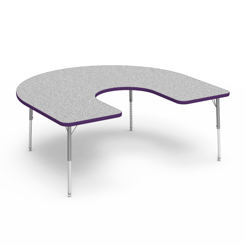 Virco 48HORSE60LO - 4000 Series Horseshoe Activity Table with Heavy Duty Laminate Top - Preschool Height Adjustable Legs (60"W x 66"L x 17"-25"H) - SchoolOutlet