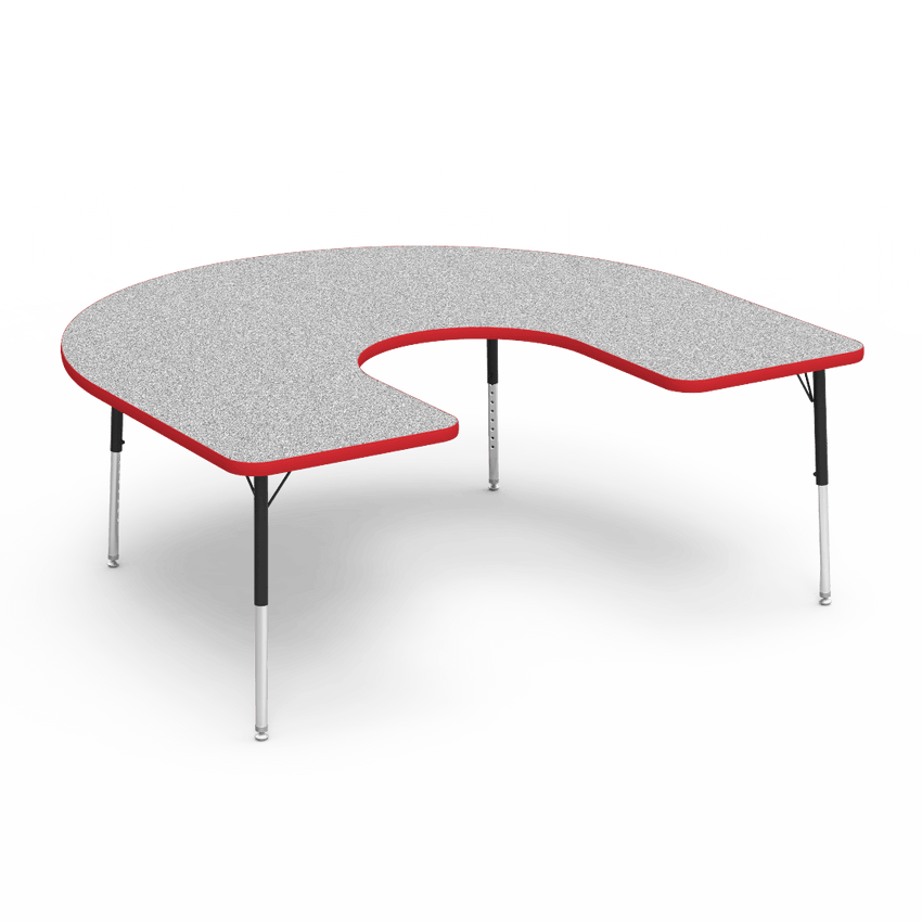 Virco 48HORSE60LO - 4000 Series Horseshoe Activity Table with Heavy Duty Laminate Top - Preschool Height Adjustable Legs (60"W x 66"L x 17"-25"H) - SchoolOutlet