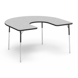Virco 48HORSE60W- Horseshoe 60" x 66" Activity Table, 1 1/8 inch Thick Laminate Top, Adjustable WheelChair Height Legs (Virco 48HORSE60W)