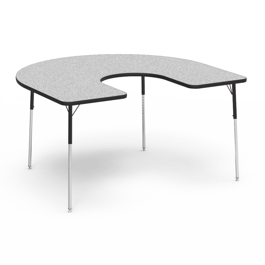 Virco 48HORSE60W- Horseshoe 60" x 66" Activity Table, 1 1/8 inch Thick Laminate Top, Adjustable WheelChair Height Legs (Virco 48HORSE60W) - SchoolOutlet