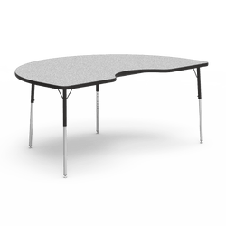 Virco 48KID72W- Kidney 48" x 72" Activity Table, 1 1/8 inch Thick Laminate Top, Adjustable WheelChair Height Legs (Virco 48KID72W)