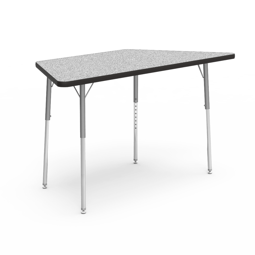 Virco 48TRAP60 - Virco 4000 Series Trapezoid Activity Table with Heavy Duty Laminate Top (30"W x 60"L x 22"-30"H) - SchoolOutlet