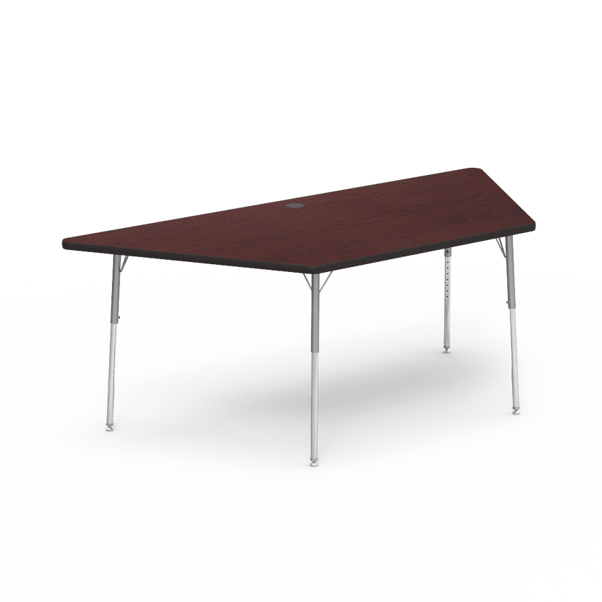 Trapezoid Activity Table with Heavy Duty Laminate Top (42"W x 84"L x 22-30"H) - SchoolOutlet