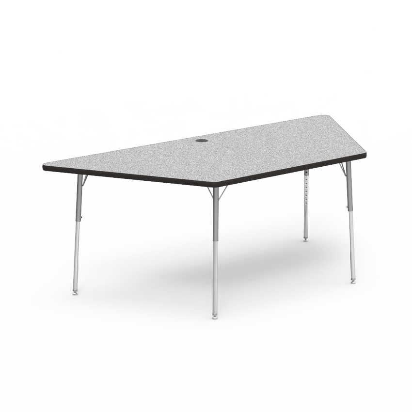 Virco 48TRAP84W- Trapezoid 42" x 84" Activity Table, 1 1/8 inch Thick Laminate Top, Adjustable WheelChair Height Legs (Virco 48TRAP84W) - SchoolOutlet