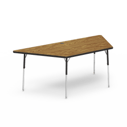 Virco 48TRAP84W- Trapezoid 42" x 84" Activity Table, 1 1/8 inch Thick Laminate Top, Adjustable WheelChair Height Legs (Virco 48TRAP84W)