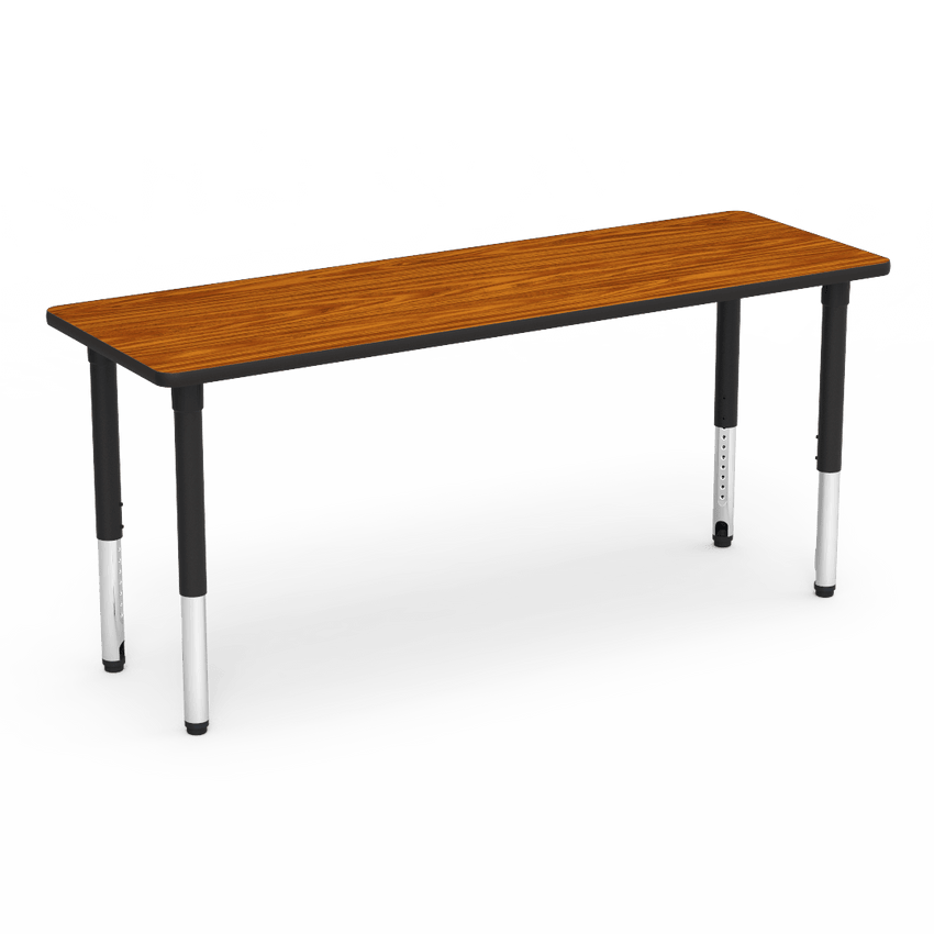Virco 502472ADJ - 5000 Series Activity Table, 24" x 72" Rectangle Top and Adjustable Height Legs 24"-32"H - SchoolOutlet