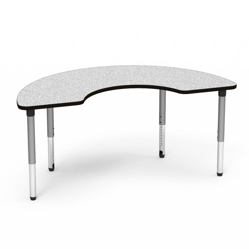 Virco 50COOP72ADJ - 5000 Series Activity Table, 36" x 72" Half-Moon Top (Virco 50COOP72ADJ) - SchoolOutlet